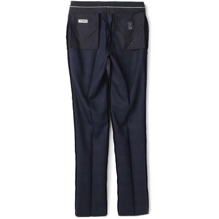 ＫＡＮＳＡＩＭＡＮ 【KANSAIMAN collection】【春夏】Real navy collection / ネイビー×チェック/ 2釦ワンタック/ シャワークリーン/ シロセット ※裾直し必要 紺中間