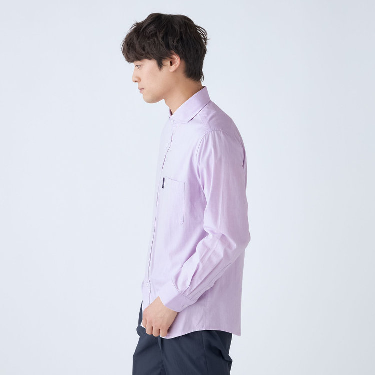 スタンリーブラッカ 【stanley blacker new york】【長袖】カッタウェイシャツ/パープル 紫淡色