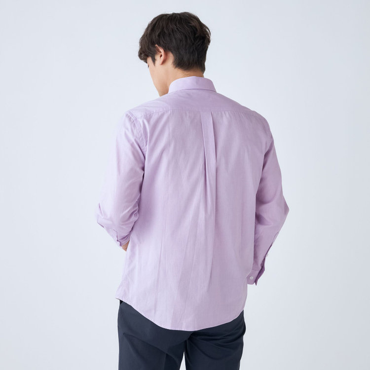 スタンリーブラッカ 【stanley blacker new york】【長袖】カッタウェイシャツ/パープル 紫淡色
