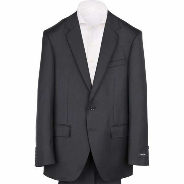 KONAKA　アウトレット 【WEB限定/OUTLET/汚れ・キズ等有】【JOHN PEARSE Black SELECT LINE】【年間】2釦シングルスーツ/ブラック×ソリッド/ ULTRA TOUGH ブラック系(黒)