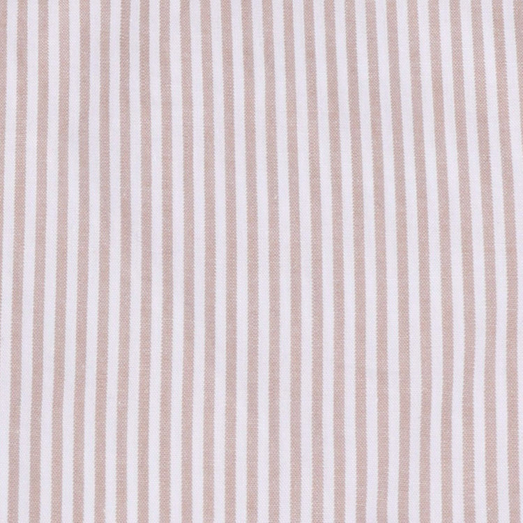 スタンリーブラッカ 【stanley blacker】【長袖】バンドカラーシャツ/ブラウン＆ホワイト×ストライプ ブラウン系(茶)