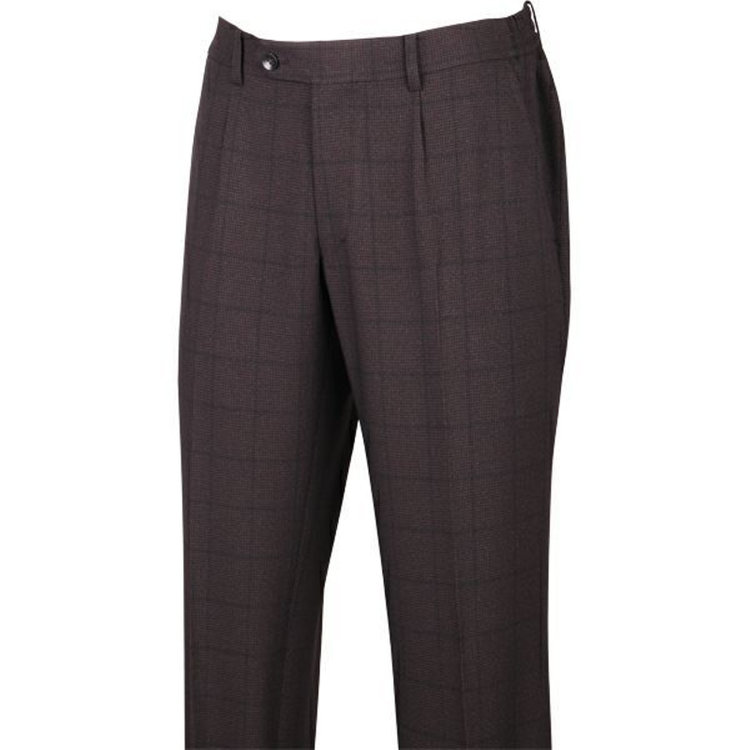 ＪＰ コンフォート 【JOHN PEARSE comfort】【秋冬】2釦シングルスリーピーススーツ ショートタック/ブラウン×チェック/ULTRA MOVE ブラウン系(茶)