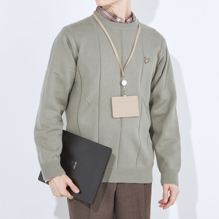 ライル＆スコット 【LYLE&SCOTT】【長袖】コットンニット/グリーン 茶淡色