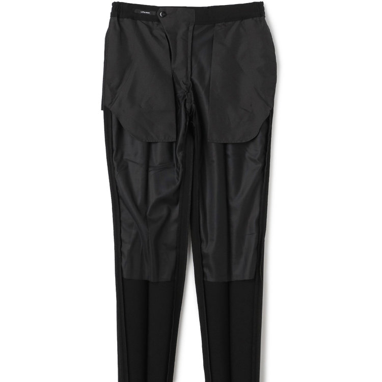 ＪＰ コンフォート 【JOHN PEARSE comfort】【スリムシルエット】2釦シングルフォーマル 1タック/ブラック/ウエストシャーリング仕様/ストレッチ/ULTRA MOVE/※裾上げ必要 黒