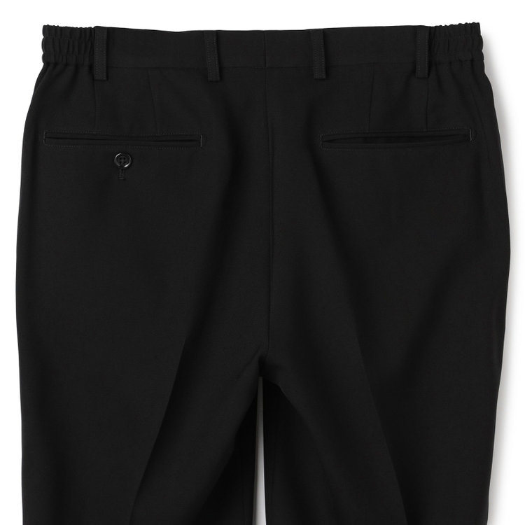 ＪＰ コンフォート 【JOHN PEARSE comfort】【スリムシルエット】2釦シングルフォーマル 1タック/ブラック/ウエストシャーリング仕様/ストレッチ/ULTRA MOVE/※裾上げ必要 黒