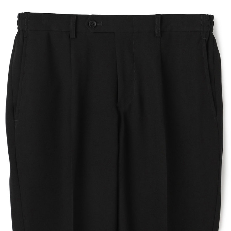 ＪＰ コンフォート 【JOHN PEARSE comfort】【スリムシルエット】2釦シングルフォーマル 1タック/ブラック/ウエストシャーリング仕様/ストレッチ/ULTRA MOVE/※裾上げ必要 黒