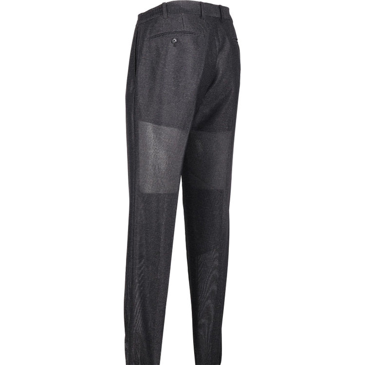 ＪＰコンフォート ネイビー 【JOHN PEARSE comfort navy】【春夏】機能性ポリエステル 1タックパンツ/ネイビー×チェック/ウエストギャザー ネイビー系(紺)