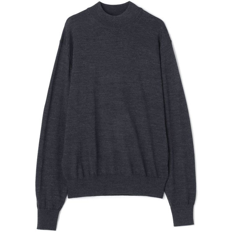 ＪＰコンフォート ネイビー 【JOHN PEARSE comfort navy】【秋冬】ハイネックセーター/ダークグレー/洗える×毛玉レス グレー濃色