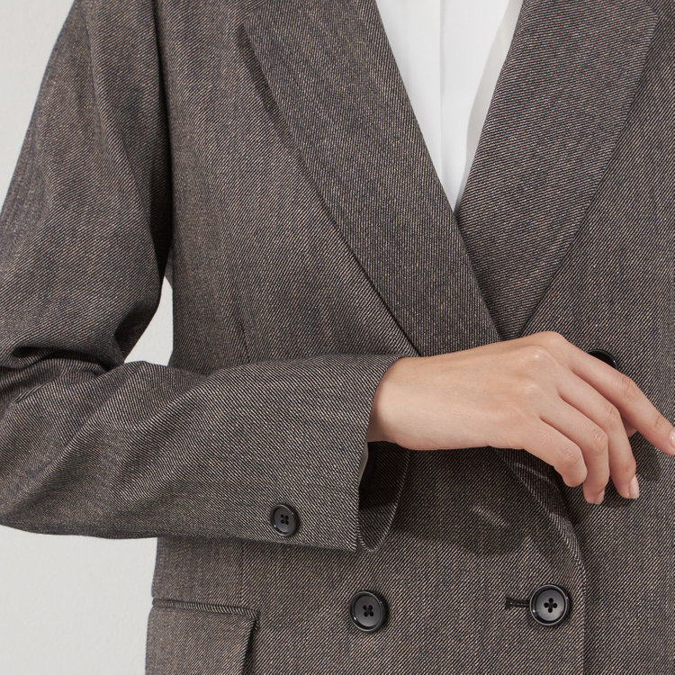 ソノタ（KONAKA用） 【Diana】【秋冬】ダブルジャケット/ブラウン/BISHU JAPAN 茶中間