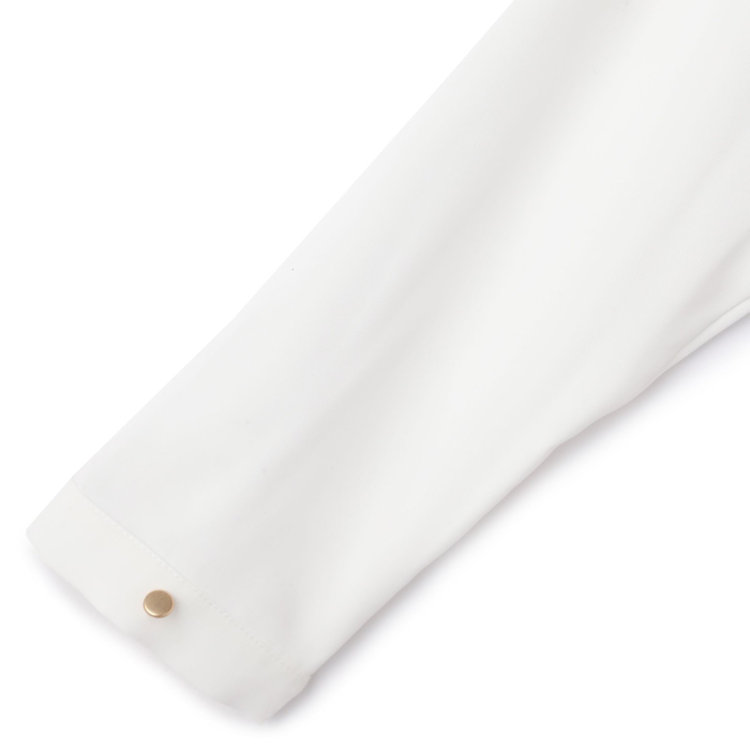 ＥＮＧＬＩＳＨ ＧＩＲＬ 【english girl by J.P./9分袖】ラウンドネックピンタックブラウス/ホワイト 白