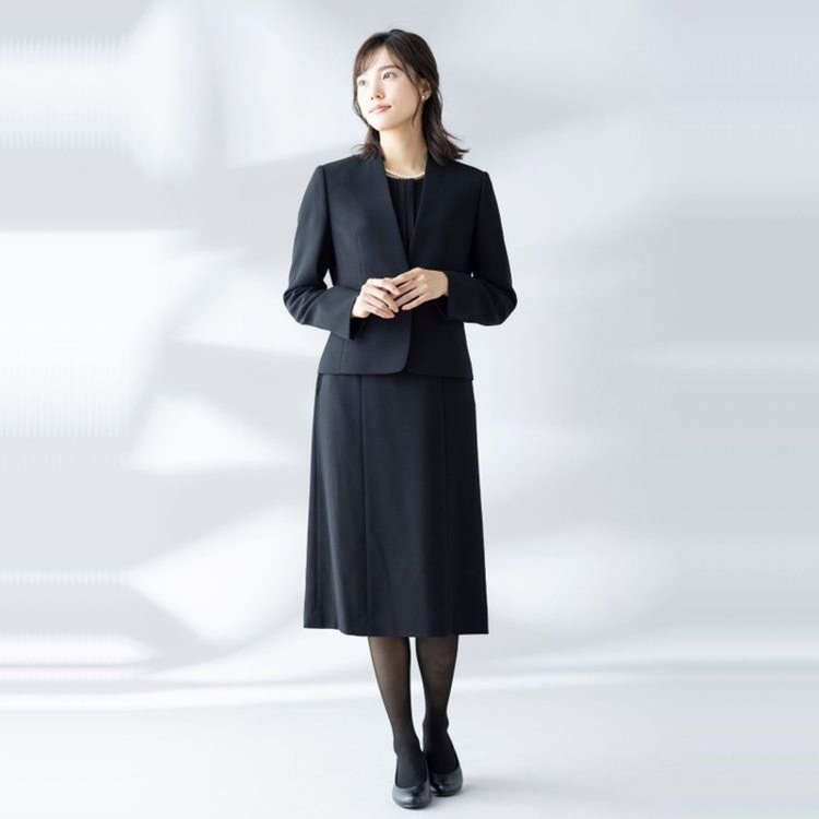 カンサイファム 【KANSAI YAMAMOTO FEMME】【年間】ノーカラー＋ワンピーススカートレディースフォーマル 黒