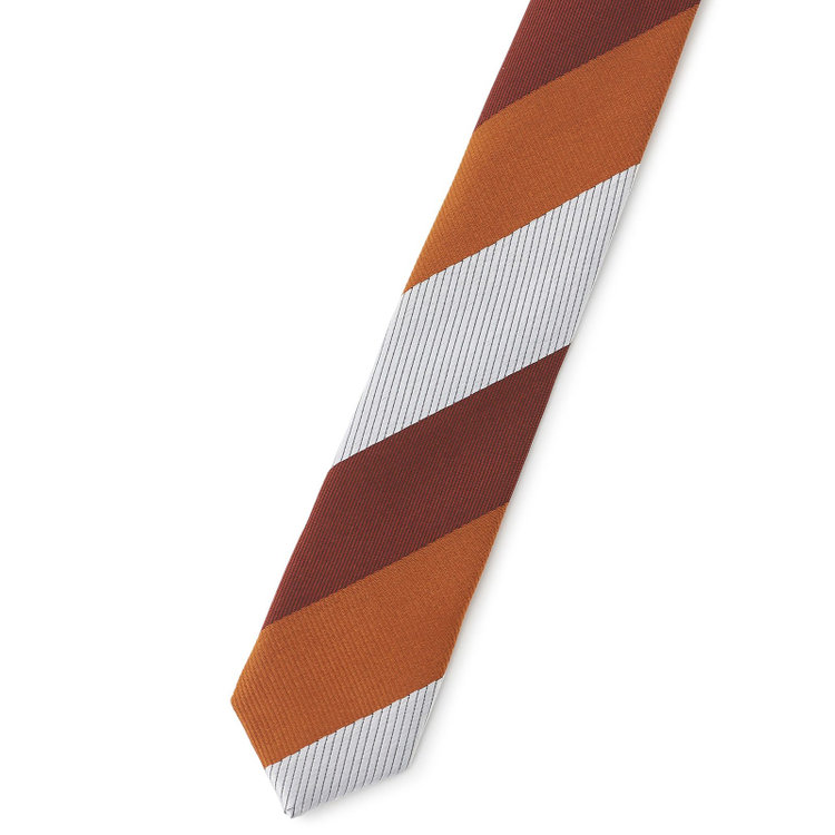 ソノタ（KONAKA用） 【呪術廻戦コラボ】【虎杖 悠仁イメージカラー】シルクブレンドストライプネクタイ/オレンジ その他