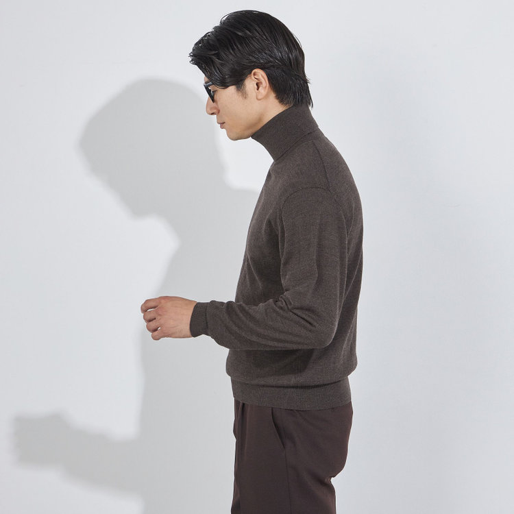 ＪＰコンフォート ネイビー 【JOHN PEARSE comfort navy】【秋冬】タートルネックセーター/ブラウン 茶中間