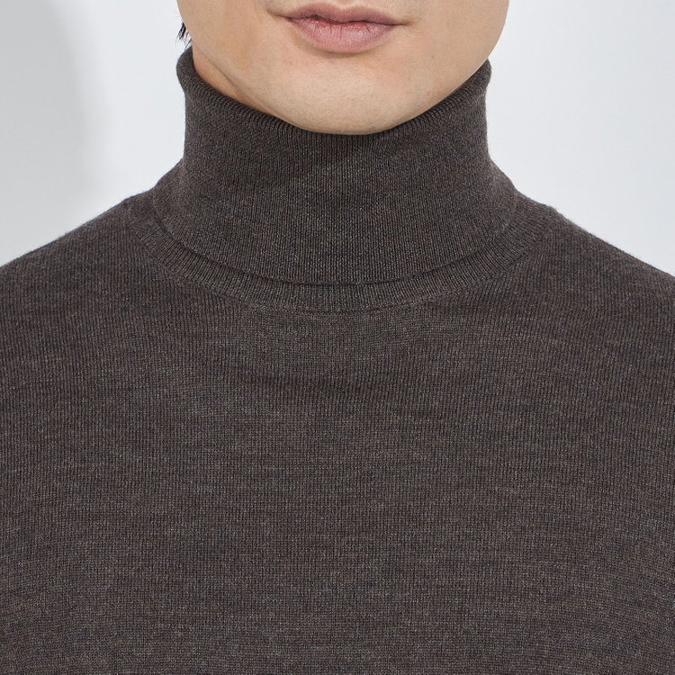 ＪＰコンフォート ネイビー 【JOHN PEARSE comfort navy】【秋冬】タートルネックセーター/ブラウン 茶中間