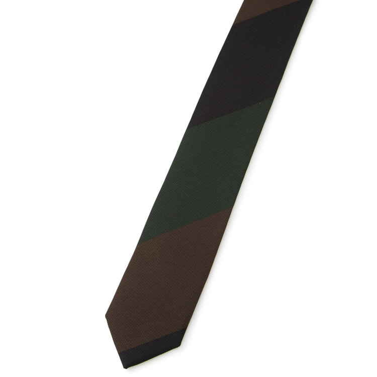ドナートヴィンチ 【名品】【Donato Vinci Italy】シルクストライプネクタイ 8.5cm;幅/ブラック×グリーン×ブラウン/MADE IN JAPAN その他
