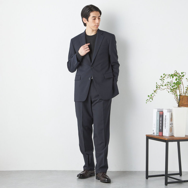 ジョンピアース 【JOHN PEARSE comfort navy】クルーネックロングTシャツ/ブラック/「吸汗速乾」「接触冷感」「UV加工」 黒