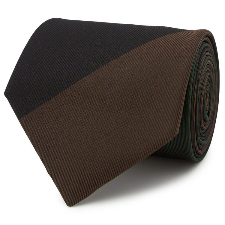 ドナートヴィンチ 【名品】【Donato Vinci Italy】シルクストライプネクタイ 8.5cm;幅/ブラック×グリーン×ブラウン/MADE IN JAPAN その他