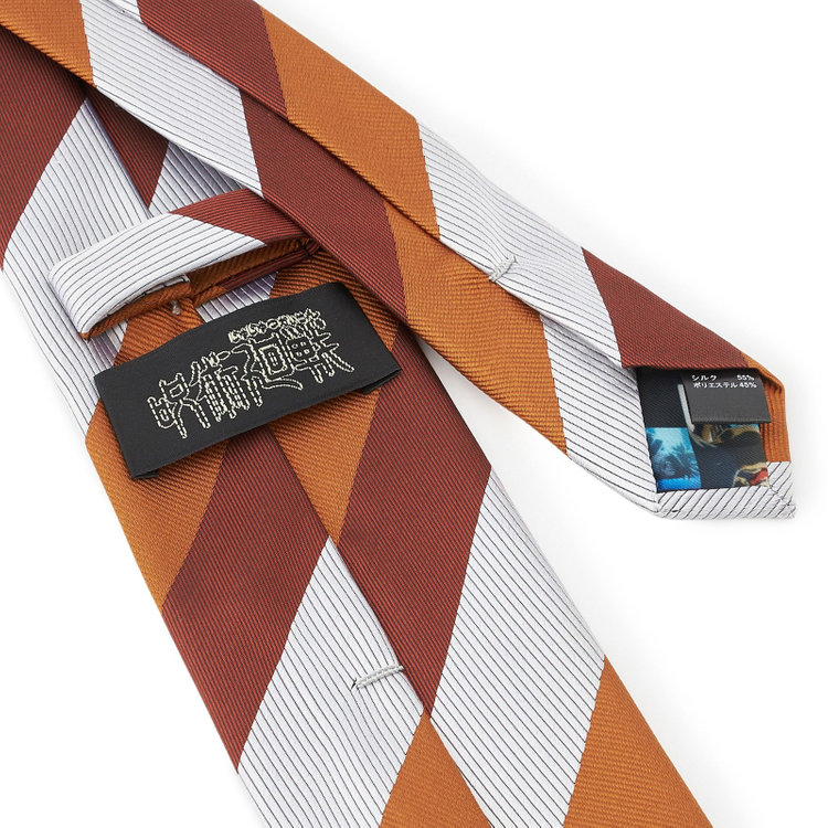 ソノタ（KONAKA用） 【呪術廻戦コラボ】【虎杖 悠仁イメージカラー】シルクブレンドストライプネクタイ/オレンジ その他