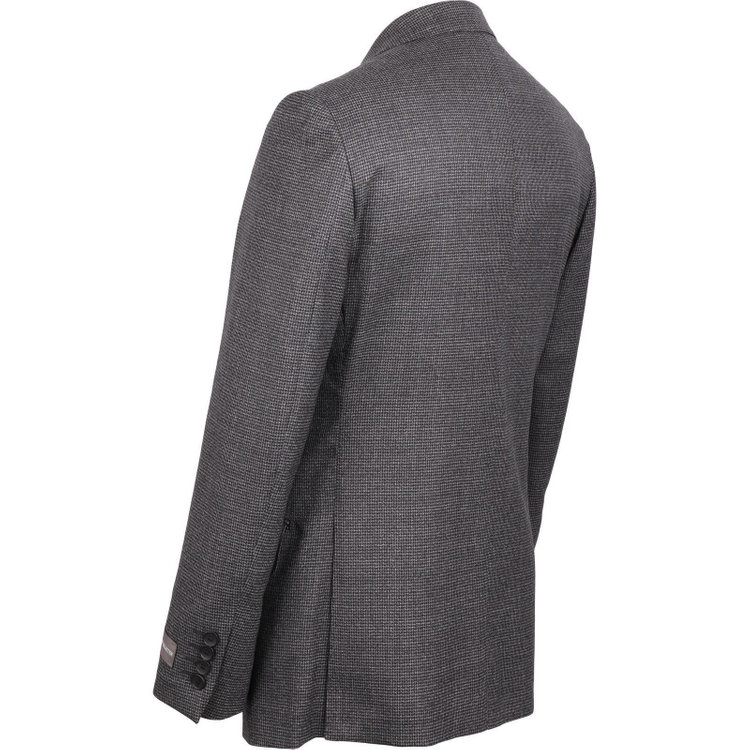 ＪＰ コンフォート 【JOHN PEARSE comfort】【秋冬】2釦シングルスーツ ショートタック/グレー×ハウンドトゥース/REAL GRAY COLLECTION/NEW ZEALAND LIMITED WOOL グレー系(灰)