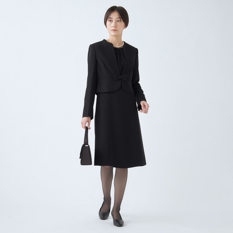 ソノタ（KONAKA用） 【年間】ノーカラーアンサンブルレディースフォーマル 黒