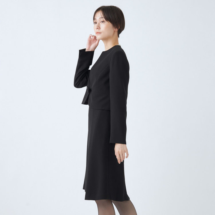 ソノタ（KONAKA用） 【年間】ノーカラーアンサンブルレディースフォーマル 黒