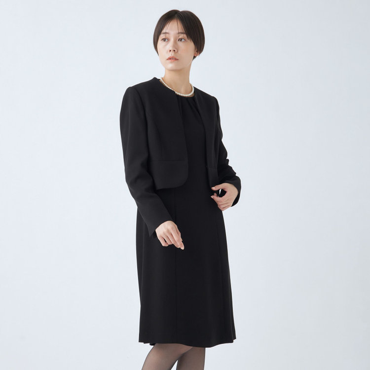 ソノタ（KONAKA用） 【年間】ノーカラーアンサンブルレディースフォーマル 黒