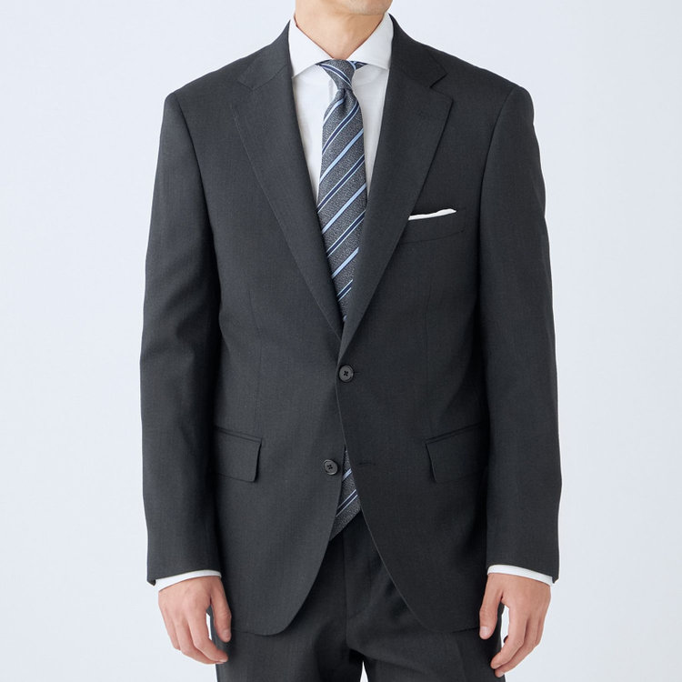 ＫＡＮＳＡＩＭＡＮ 【KANSAIMAN collection】【秋冬】2釦シングルスーツ ショートタック/カーキ/SHOWER CLEAN/※裾上げ必要 黄淡色