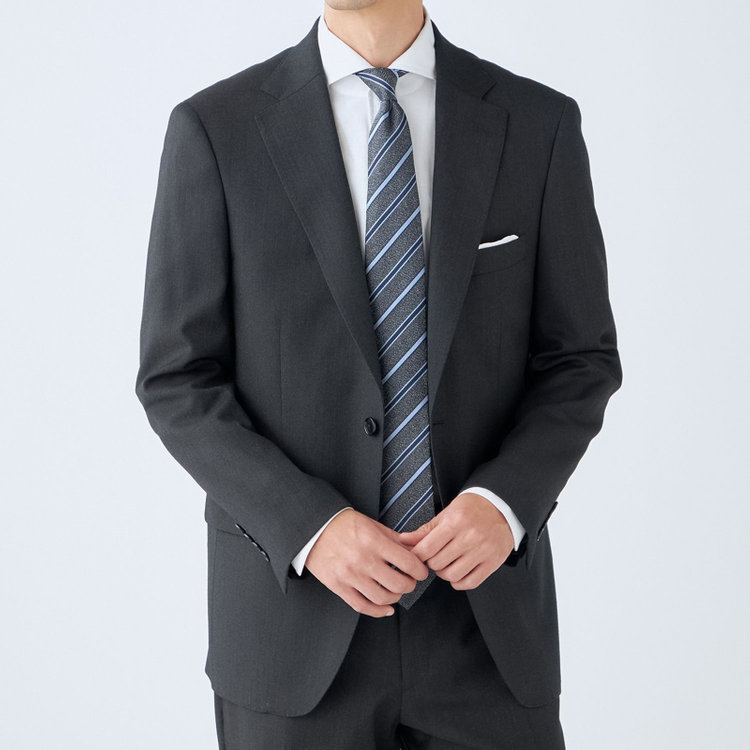 ＫＡＮＳＡＩＭＡＮ 【KANSAIMAN collection】【秋冬】2釦シングルスーツ ショートタック/カーキ/SHOWER CLEAN/※裾上げ必要 黄淡色