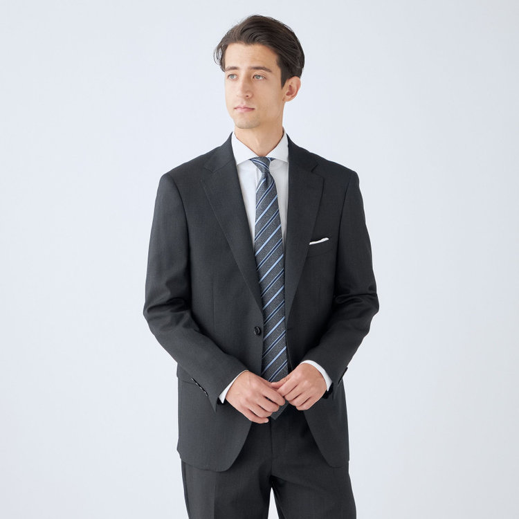 ＫＡＮＳＡＩＭＡＮ 【KANSAIMAN collection】【秋冬】2釦シングルスーツ ショートタック/カーキ/SHOWER CLEAN/※裾上げ必要 黄淡色