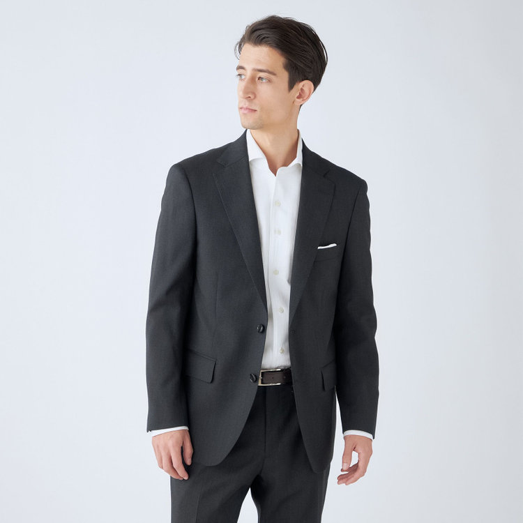 ＫＡＮＳＡＩＭＡＮ 【KANSAIMAN collection】【秋冬】2釦シングルスーツ ショートタック/カーキ/SHOWER CLEAN/※裾上げ必要 黄淡色