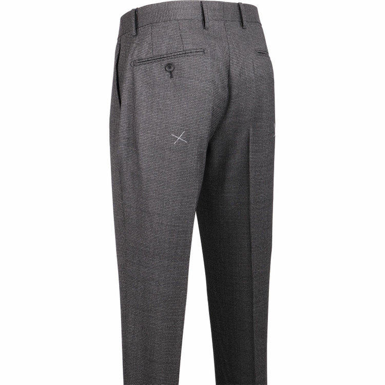 ＪＰ コンフォート 【JOHN PEARSE comfort】【秋冬】2釦シングルスーツ ショートタック/グレー×ハウンドトゥース/REAL GRAY COLLECTION/NEW ZEALAND LIMITED WOOL グレー系(灰)