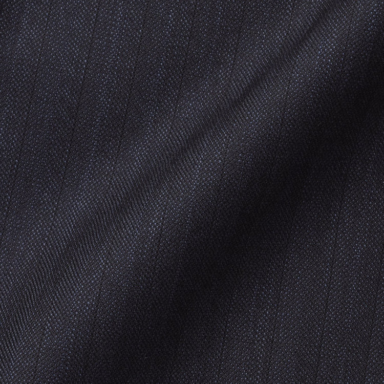 ＫＡＮＳＡＩＭＡＮ 【KANSAIMAN collection】【秋冬】2釦シングルスーツ ショートタック/ネイビー×ストライプ/REAL NAVY COLLECTION/NEW ZEALAND WOOL SHOWER CLEAN/SustainaBee Wool 紺中間