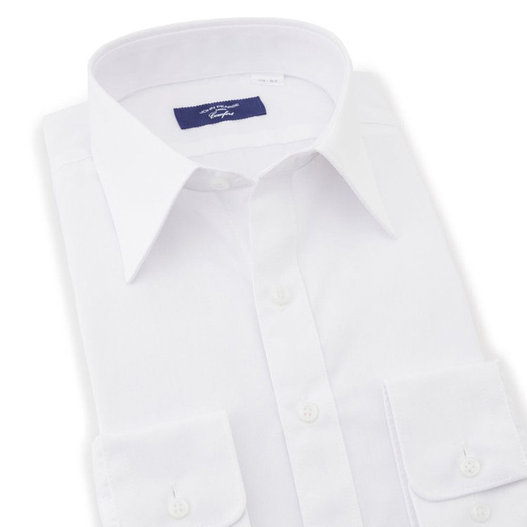 ＪＰコンフォート ネイビー 【JOHN PEARSE comfort navy】【STYLISH】【形態安定】レギュラーカラーワイシャツ/ホワイト 白