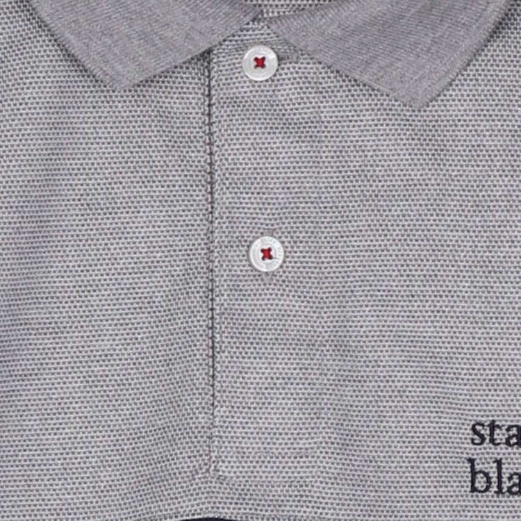 スタンリーブラッカ 【stanley blacker】【半袖】ポロシャツ/グレー×グリーン×ネイビー グレー系(灰)