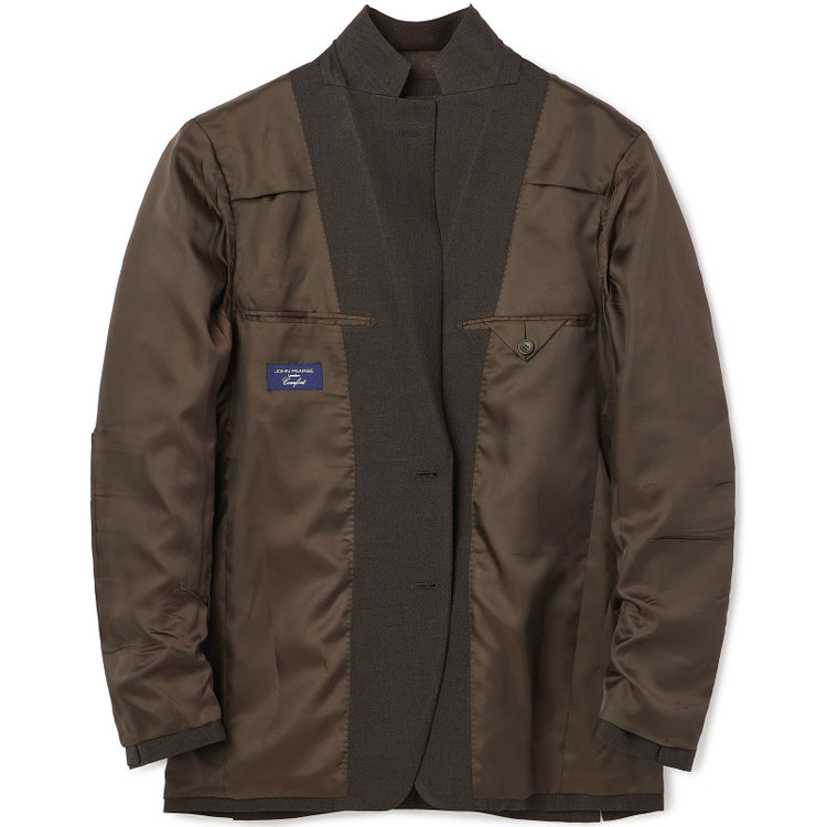 ＪＰコンフォート ネイビー 【JOHN PEARSE comfort navy】【秋冬】TUMUGITO 2釦シングルジャケット セットアップ対応/ ブラウン/ ULTRA MOVE/ウォッシャブル 茶中間