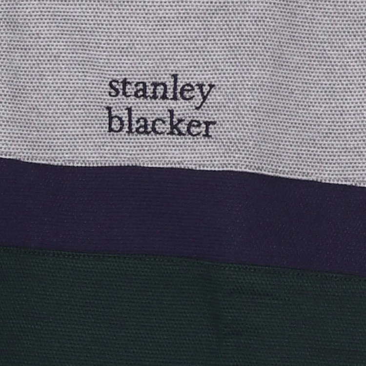 スタンリーブラッカ 【stanley blacker】【半袖】ポロシャツ/グレー×グリーン×ネイビー グレー系(灰)