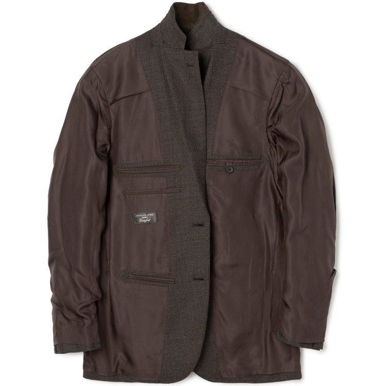 ＪＰ コンフォート 【JOHN PEARSE Comfort】【秋冬】2釦シングルスーツ ショートタック/ブラウン×カスレソリッド /REAL BROWN /NEW ZEALAND WOOL/※裾上げ必要 茶中間
