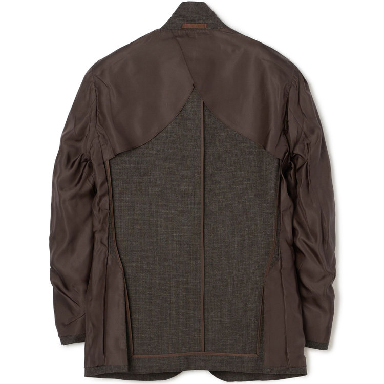 ＪＰ コンフォート 【JOHN PEARSE Comfort】【秋冬】2釦シングルスーツ ショートタック/ブラウン×カスレソリッド /REAL BROWN /NEW ZEALAND WOOL/※裾上げ必要 茶中間