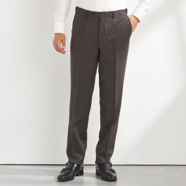 ＪＰ コンフォート 【THE 神 SUIT】【JOHN PEARSE comfort】【秋冬】2釦シングルスーツ ショートタック/ブラウン/ウエストムーブ/REDA ACTIVE/NEW ZEALAND MERINO/SHOWER CLEAN/※裾上げ必要 茶中間