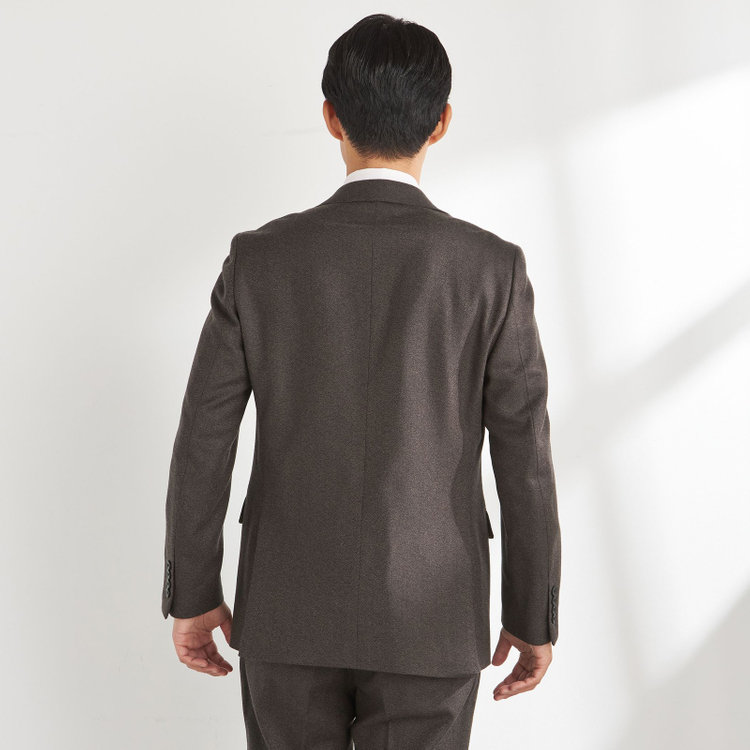 ＪＰ コンフォート 【THE 神 SUIT】【JOHN PEARSE comfort】【秋冬】2釦シングルスーツ ショートタック/ブラウン/ウエストムーブ/REDA ACTIVE/NEW ZEALAND MERINO/SHOWER CLEAN/※裾上げ必要 茶中間