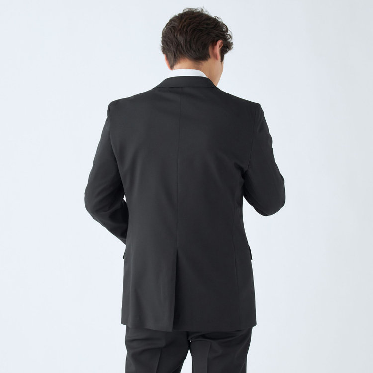 ＪＰセレクトライン 【JOHN PEARSE Black SELECT LINE】【年間】スペアパンツ付き/2釦シングルスーツ 0タック/ブラック×ソリッド/※裾上げ必要 黒