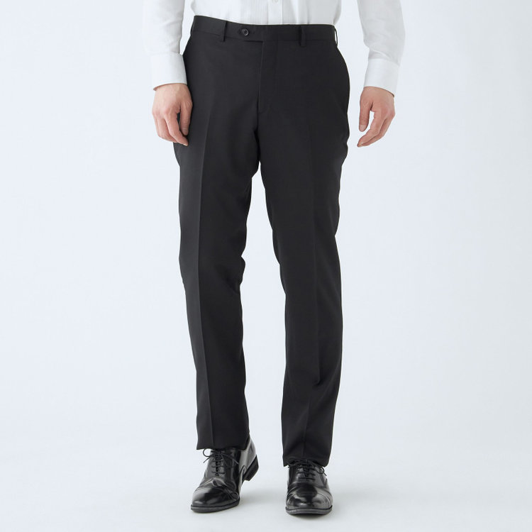 ＪＰセレクトライン 【JOHN PEARSE Black SELECT LINE】【年間】スペアパンツ付き/2釦シングルスーツ 0タック/ブラック×ソリッド/※裾上げ必要 黒