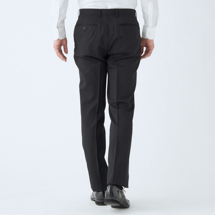 ＪＰセレクトライン 【JOHN PEARSE Black SELECT LINE】【年間】スペアパンツ付き/2釦シングルスーツ 0タック/ブラック×ソリッド/※裾上げ必要 黒