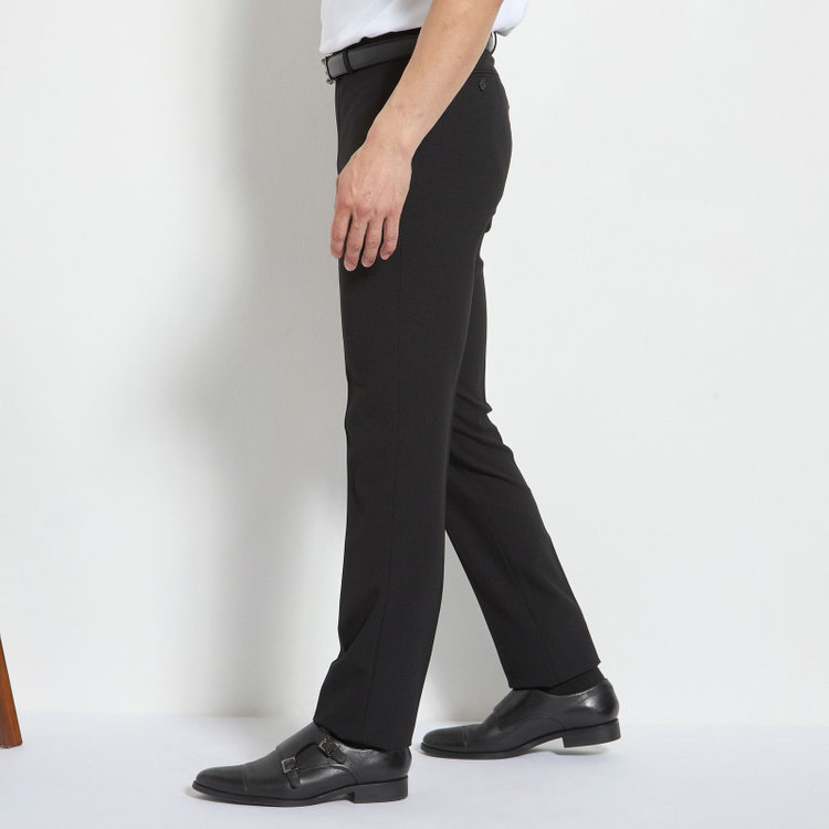 ジョンピアースブラック 【JOHN PEARSE Black SELECT LINE】【春夏】0タックパンツ/ブラック/ULTRA MOVE/※裾上げ必要 黒