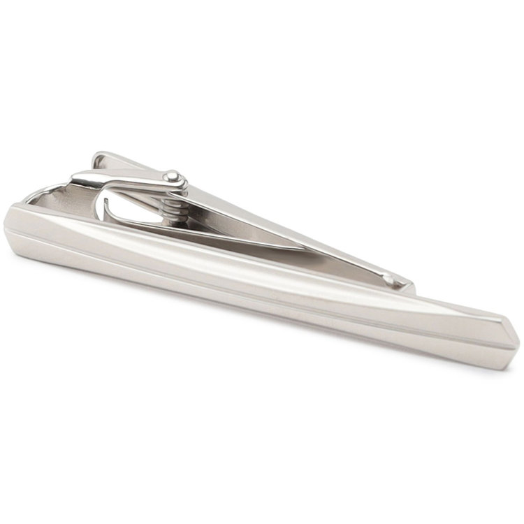 ジョンピアース 【JOHN PEARSE London】ネクタイピン/シルバー/58mm×6mm グレー淡色