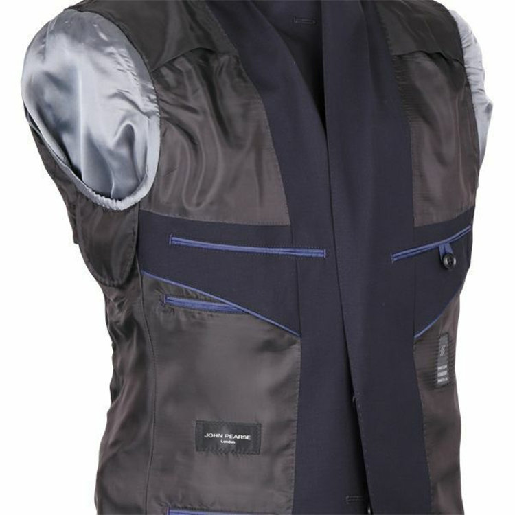 ＪＰセレクトライン 【JOHN PEARSE Black SELECT LINE】【年間】2釦シングルスーツ 0タック/ネイビー×ソリッド/ULTRA TOUGH S/SHOWER CLEAN ネイビー系(紺)