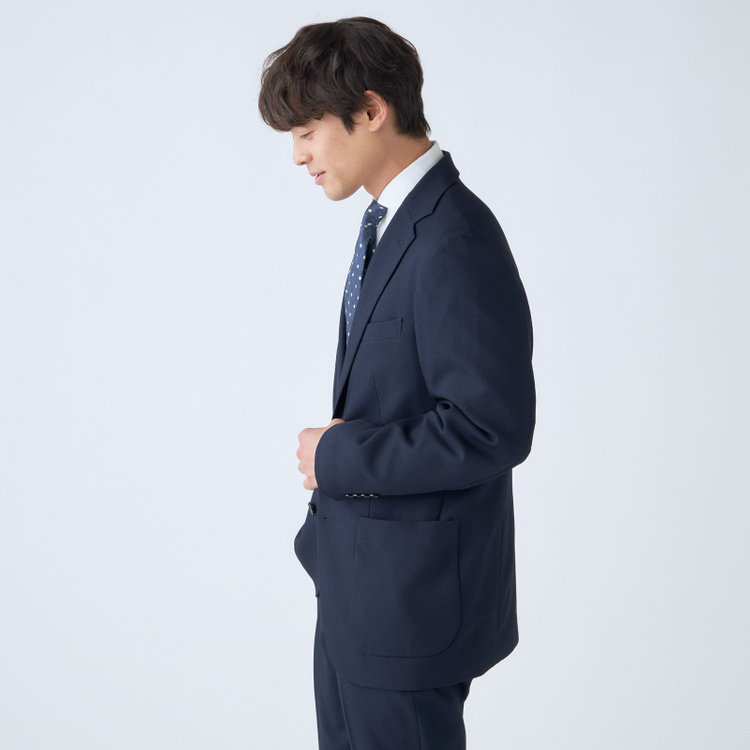 ハイスペックモーション 【HIGH SPEC MOTION】【春夏】ポリエステル2釦シングルジャケット/ネイビー 紺濃色