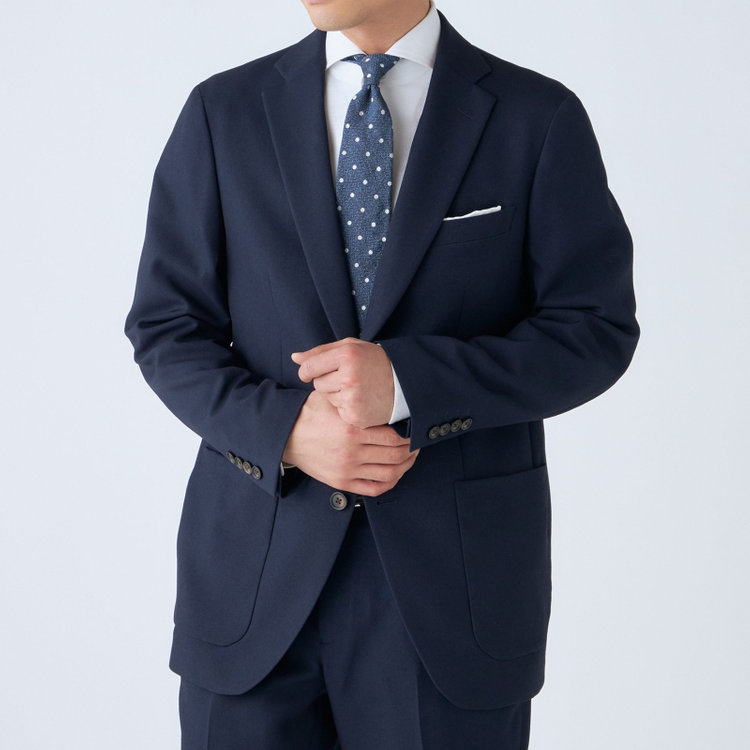 ハイスペックモーション 【HIGH SPEC MOTION】【春夏】ポリエステル2釦シングルジャケット/ネイビー 紺濃色