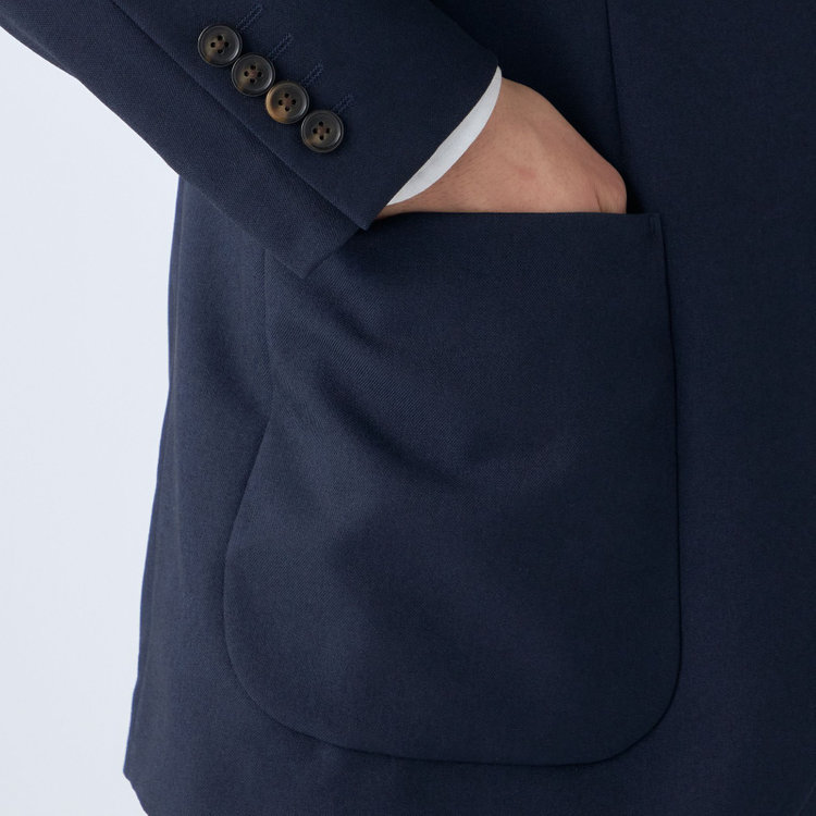 ハイスペックモーション 【HIGH SPEC MOTION】【春夏】ポリエステル2釦シングルジャケット/ネイビー 紺濃色