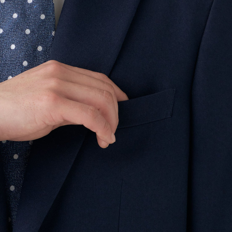 ハイスペックモーション 【HIGH SPEC MOTION】【春夏】ポリエステル2釦シングルジャケット/ネイビー 紺濃色